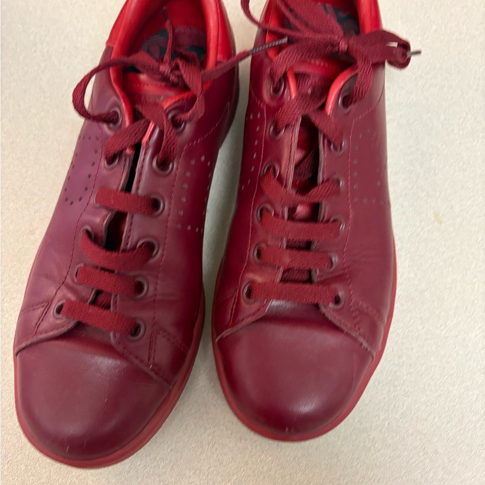 Red Leather Sneakers